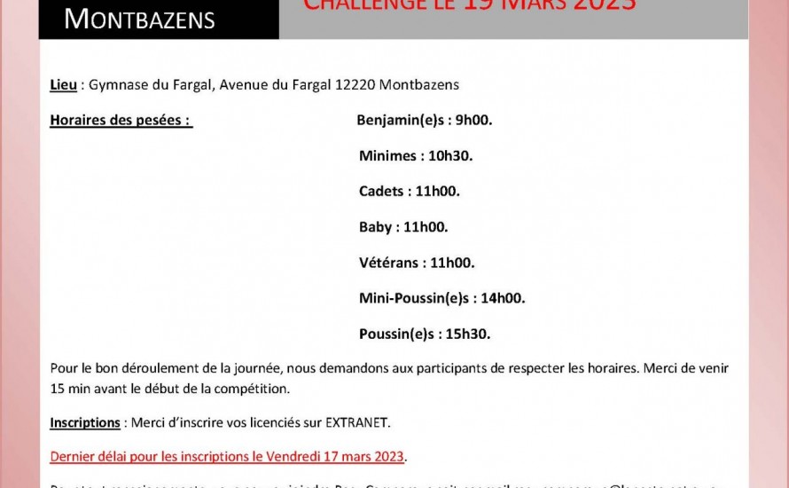 Challenge du Judo Club Montbazens